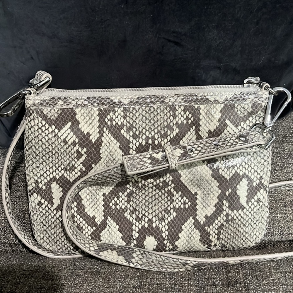 Euc Calvin Klein Python Leather Crossbody - image 4